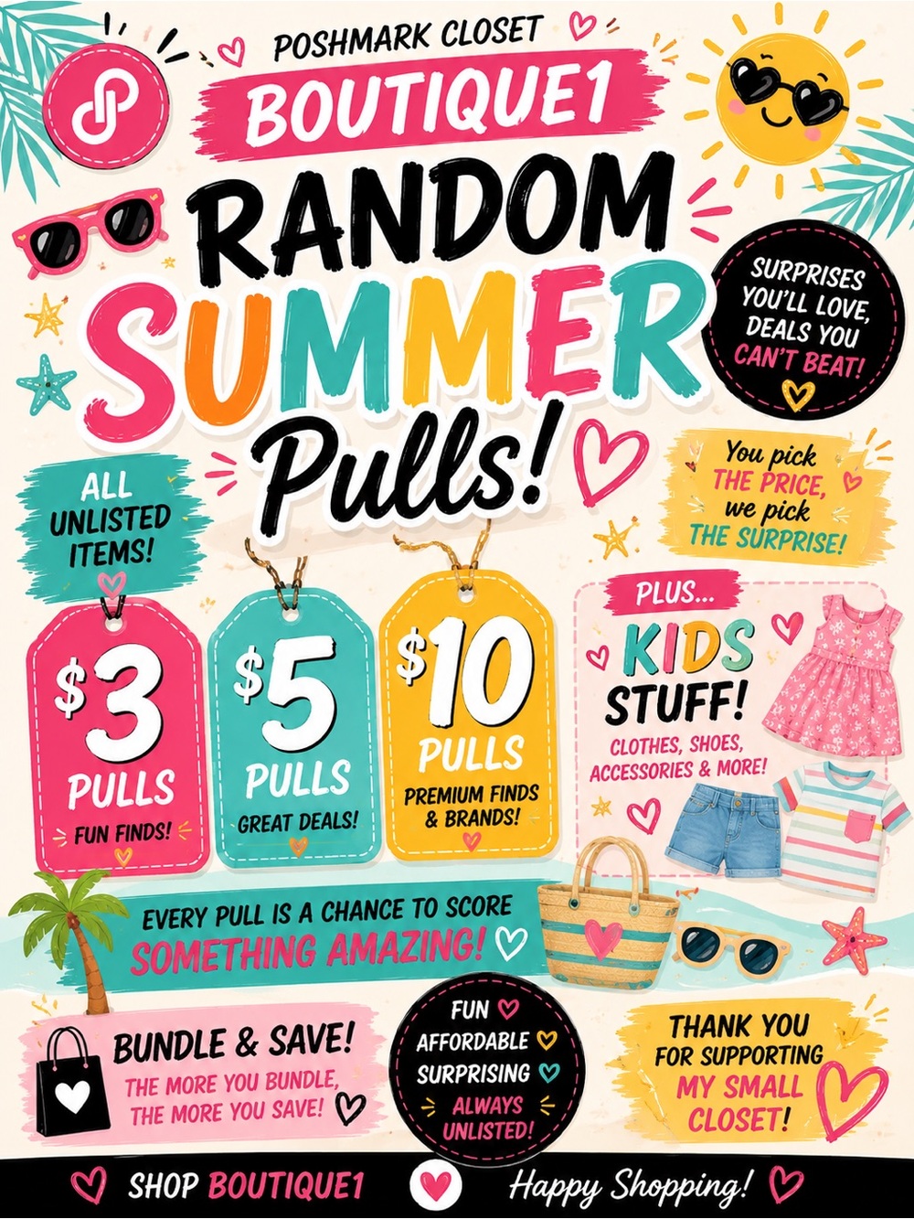 Random Summer Pulls! Like this post so you will know when I will be going live.
